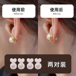 Silicone hamburger ear plug support anti drop device, super tight auxiliary device, earring, ear plug fixing device, earring buckle lifting