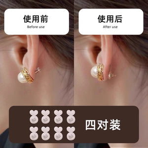 Silicone hamburger ear plug support anti drop device, super tight auxiliary device, earring, ear plug fixing device, earring buckle lifting