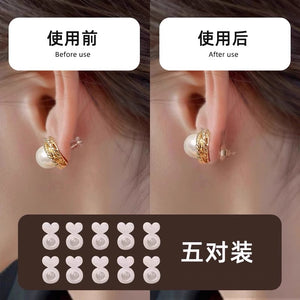Silicone hamburger ear plug support anti drop device, super tight auxiliary device, earring, ear plug fixing device, earring buckle lifting