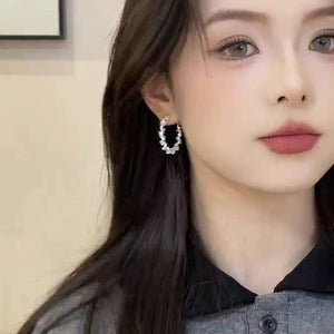Smooth Oval Circle Heart Earrings for Women, Unique Design, Versatile Ear Accessories