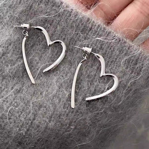 Smooth Oval Circle Heart Earrings for Women, Unique Design, Versatile Ear Accessories
