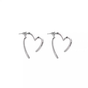 Smooth Oval Circle Heart Earrings for Women, Unique Design, Versatile Ear Accessories