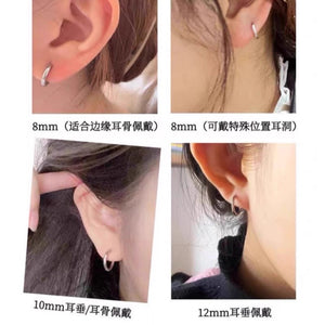 Medical titanium steel ear rings, plain earrings, high-end feeling, titanium alloy ear studs, ear bone studs, ear holes, simple earrings for men and women