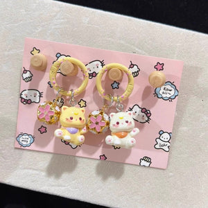 Cute Cartoon Cat Keychain New style Cat Bell Phone Pendant Bag Pendant Accessories