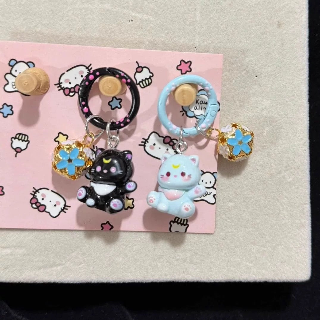 Cute Cartoon Cat Keychain New style Cat Bell Phone Pendant Bag Pendant Accessories