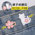Cat waist button, nail free, adjustable, detachable, jeans waist size adjustable, no need for punching, tightening tool button accessory