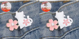 Cat waist button, nail free, adjustable, detachable, jeans waist size adjustable, no need for punching, tightening tool button accessory