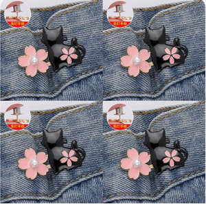 Cat waist button, nail free, adjustable, detachable, jeans waist size adjustable, no need for punching, tightening tool button accessory