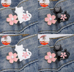Cat waist button, nail free, adjustable, detachable, jeans waist size adjustable, no need for punching, tightening tool button accessory