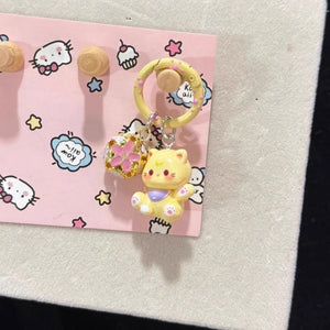 Cute Cartoon Cat Keychain New style Cat Bell Phone Pendant Bag Pendant Accessories