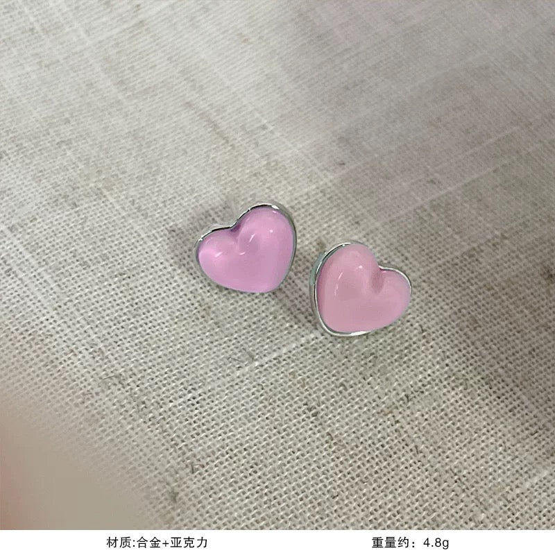 Super fairy sweet and cute earrings, fashionable and versatile 925 silver needle earrings, women's light luxury high-end temperament earrings A9141