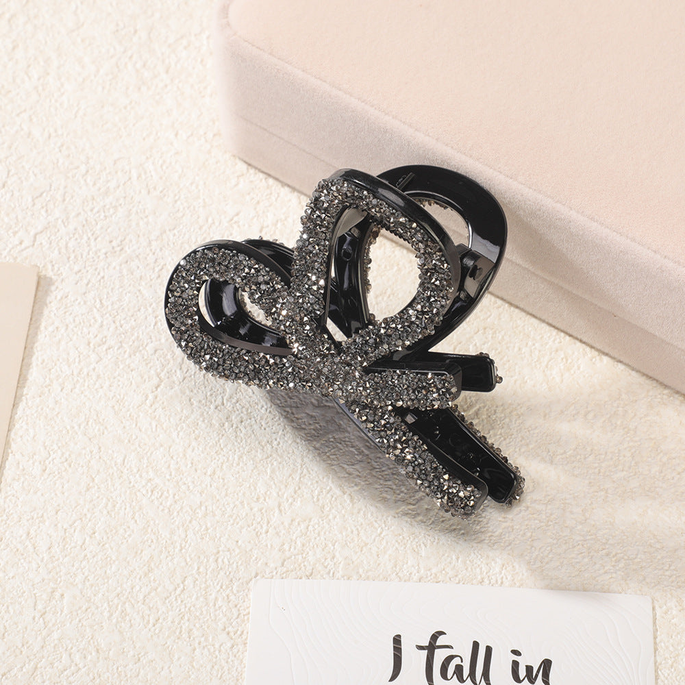 Grasp and clip Korean version rhinestone high-end feeling hair clip shark clip back of the head hair volume multi claw clip hair clip headband A964