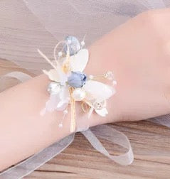 Children's headband, sweet European fairy style, golden leaf headband, flower garland, pearl headband, bride's new crown/bracelet A973