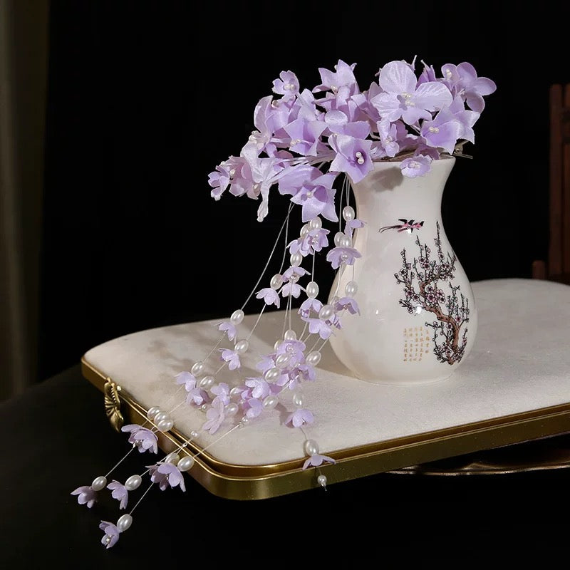 Children's headband, sweet European fairy style, golden leaf headband, flower garland, pearl headband, bride's new crown/bracelet A973