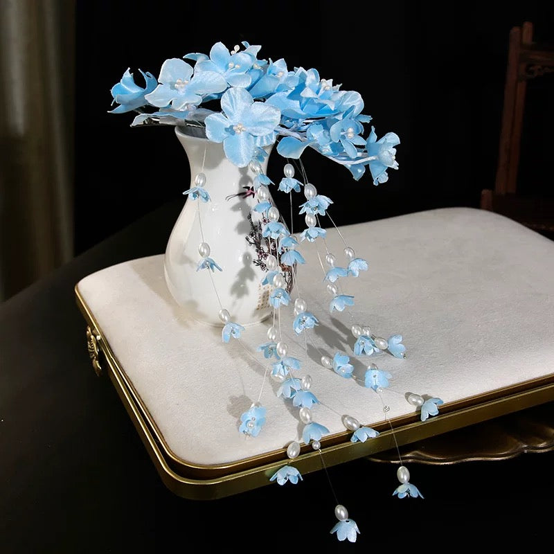 Children's headband, sweet European fairy style, golden leaf headband, flower garland, pearl headband, bride's new crown/bracelet A973