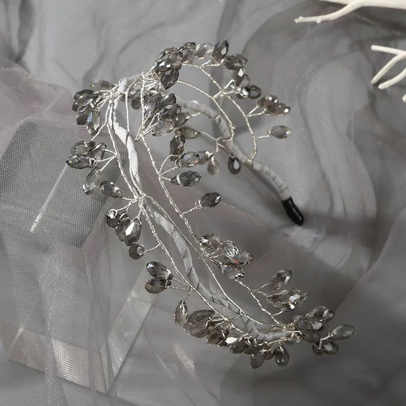 Children's headband, sweet European fairy style, golden leaf headband, flower garland, pearl headband, bride's new crown/bracelet A973