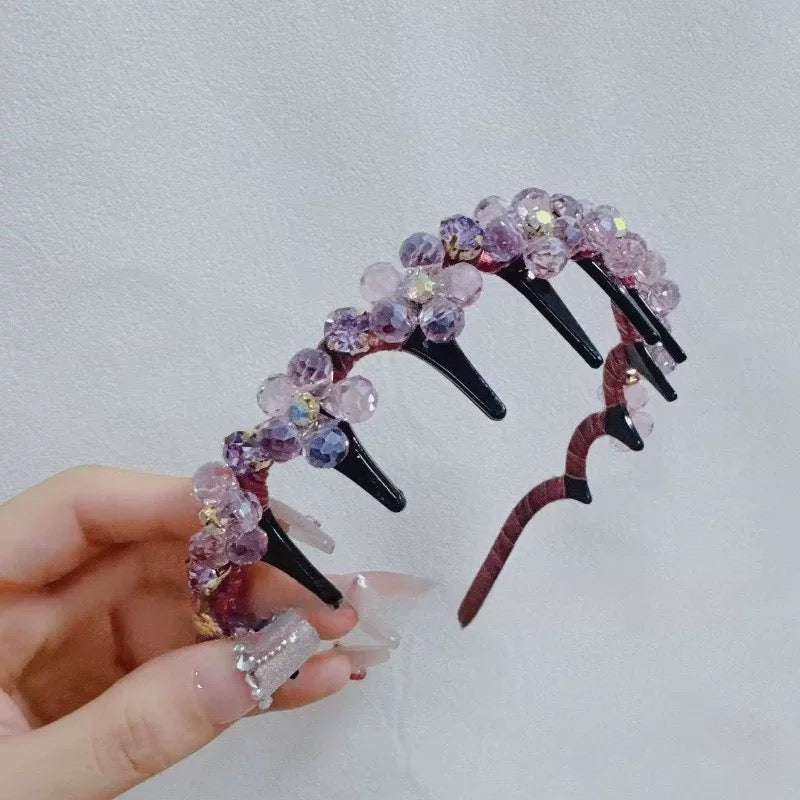 Children's headband, sweet European fairy style, golden leaf headband, flower garland, pearl headband, bride's new crown/bracelet A973