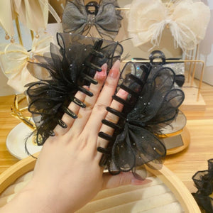 Feather Fluffy Grasp Clip Hair Size Display Headpiece Back of Head Shark Clip Princess Hair Clip A980