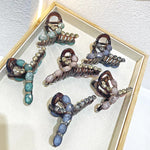 Ocean Heart Hair Clip Women's New Retro High end Sense Grasp Clip Fashion Versatile Hair Tie Shark Clip Headpiece A982