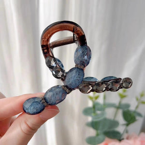 Ocean Heart Hair Clip Women's New Retro High end Sense Grasp Clip Fashion Versatile Hair Tie Shark Clip Headpiece A982