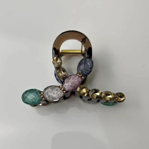 Ocean Heart Hair Clip Women's New Retro High end Sense Grasp Clip Fashion Versatile Hair Tie Shark Clip Headpiece A982