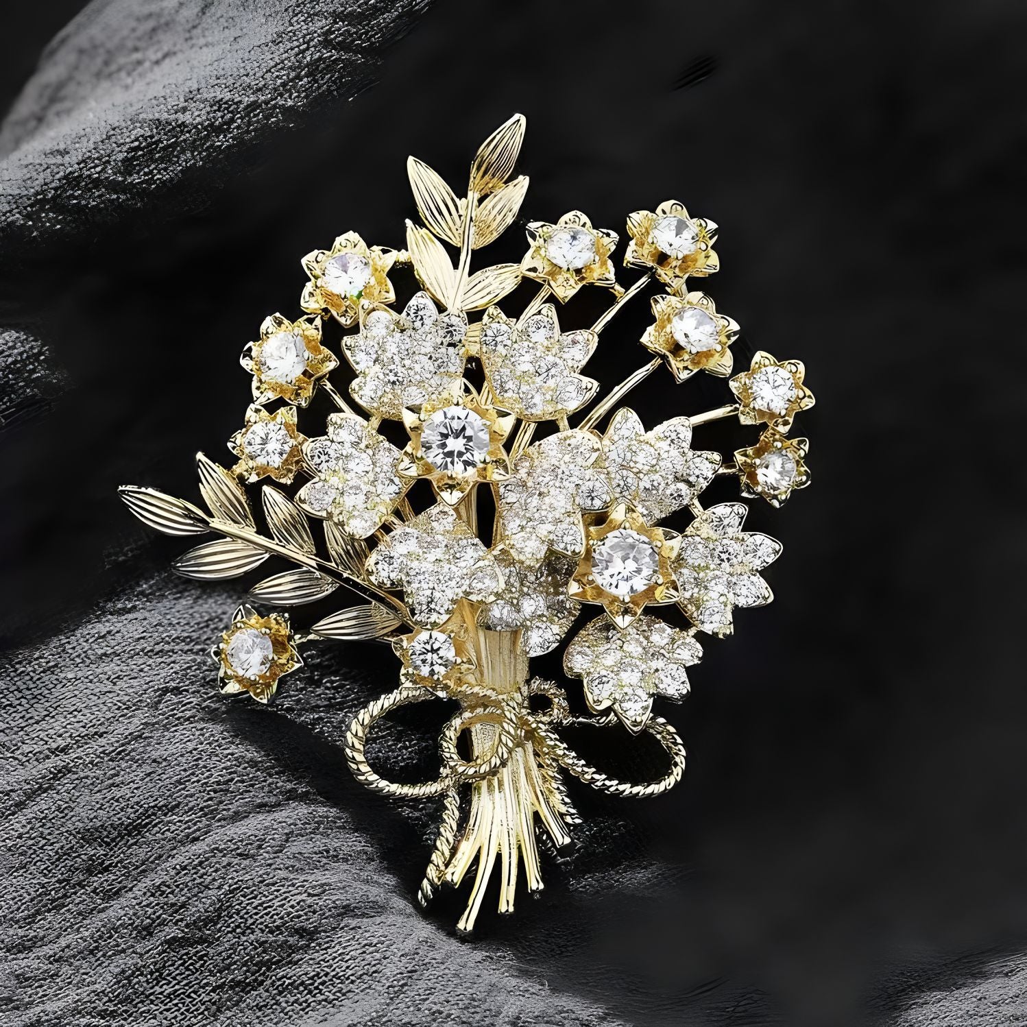 Fashionable and elegant fortune tree brooch, high-end women's versatile luxury decoration pin for clothing, flower pins, suit accessories A901