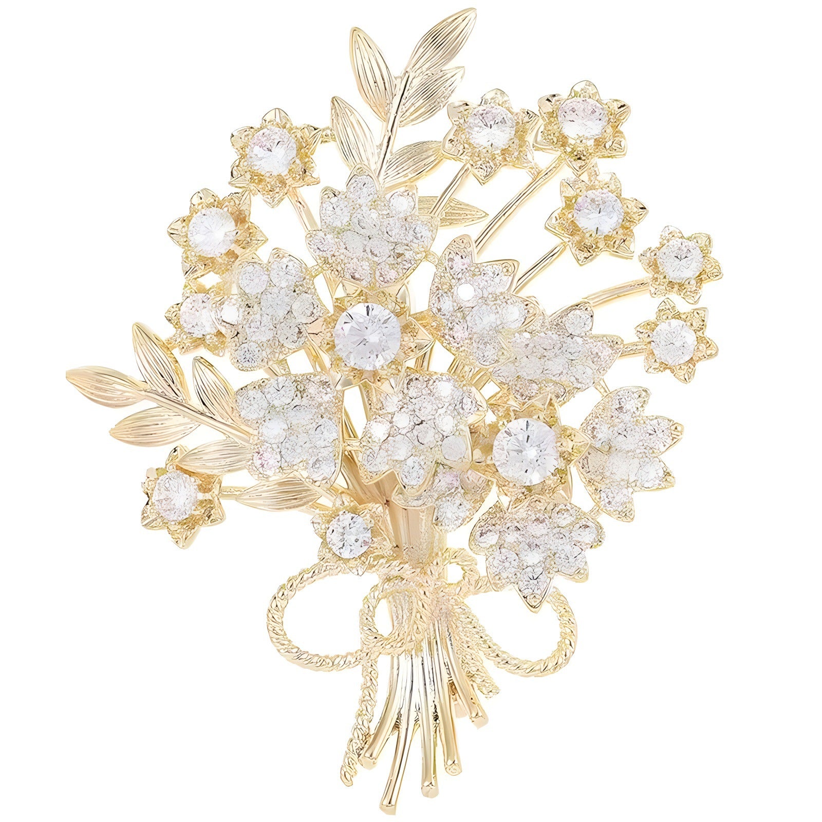 Fashionable and elegant fortune tree brooch, high-end women's versatile luxury decoration pin for clothing, flower pins, suit accessories A901