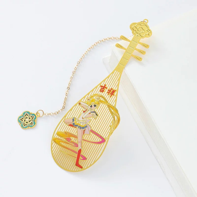 Pipa Brass Bookmarks Exquisite Hollow Creative Metal Copper Cultural and Creative Products Classical Chinese Souvenirs Gifts A824