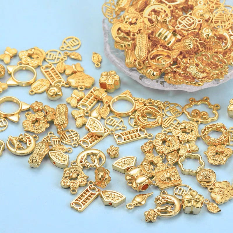 Gold color and silver color small pendant bracelet necklace pendant DIY alloy jewelry accessories A820