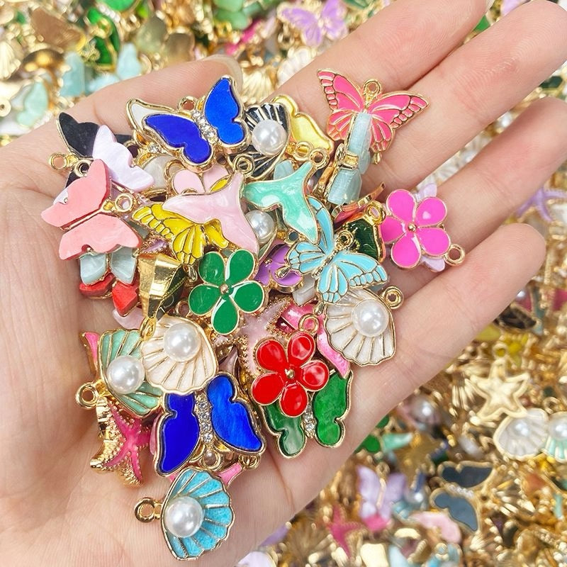 【Mixed DIY Jewelry Accessories】 Alloy Handmade Beaded Bracelet Necklace Pendant Accessories A812