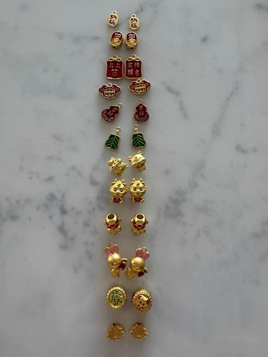 【Mixed DIY Jewelry Accessories】 Alloy Handmade Beaded Bracelet Necklace Pendant Accessories A812