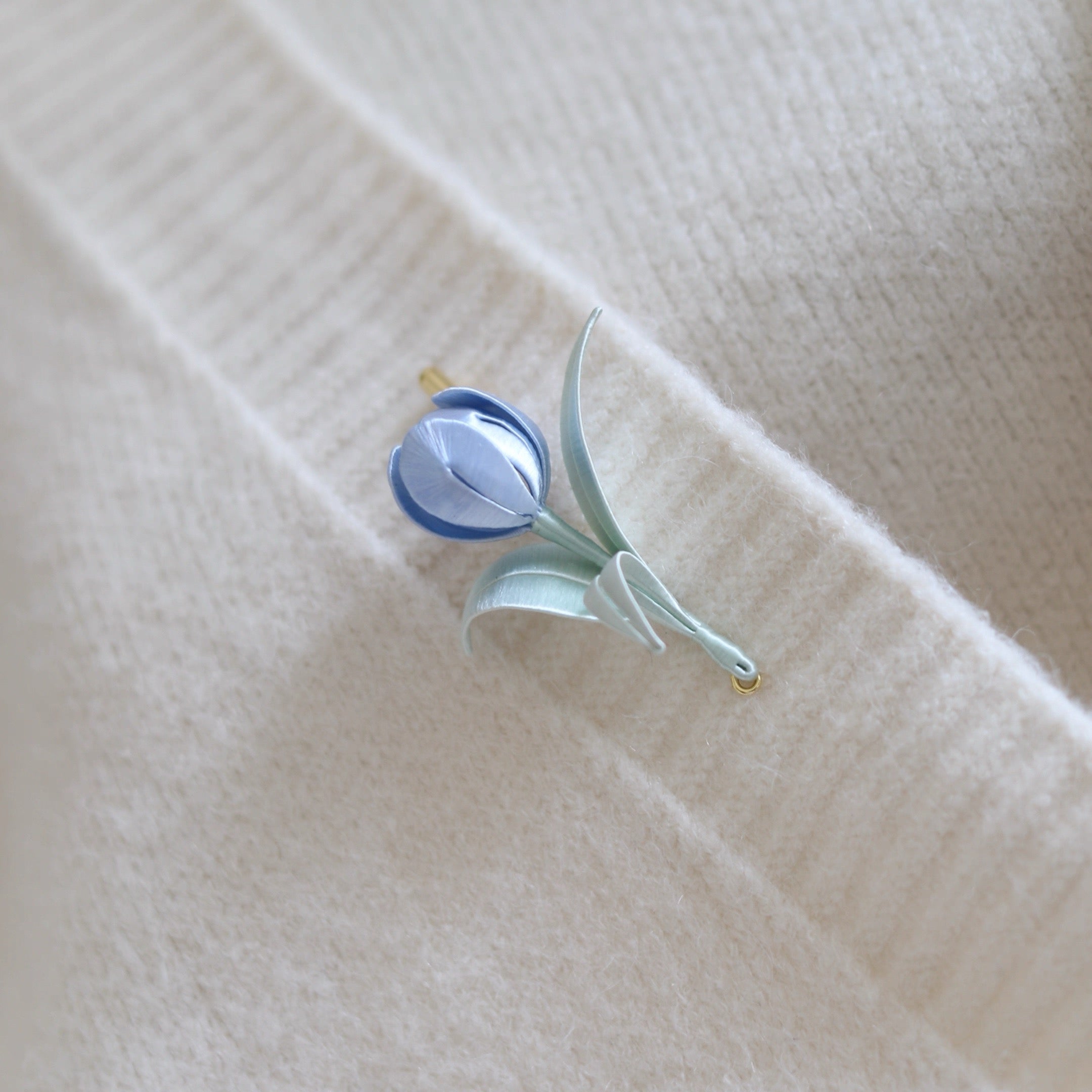 Intangible Cultural Heritage wrapping flower brooch tulip 1piece A1127