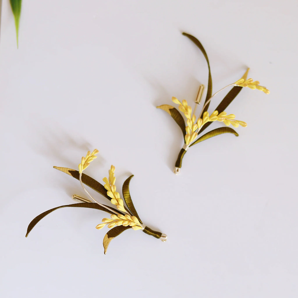 Intangible Cultural Heritage wrapping flower brooch 1piece A1126