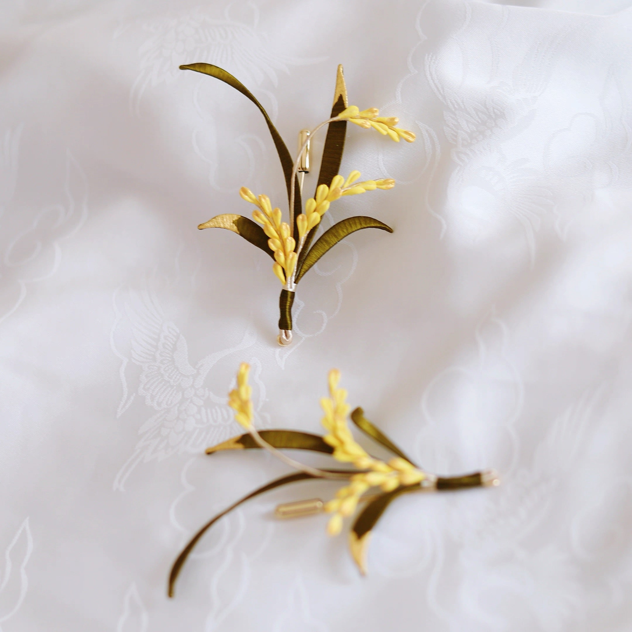 Intangible Cultural Heritage wrapping flower brooch 1piece A1126