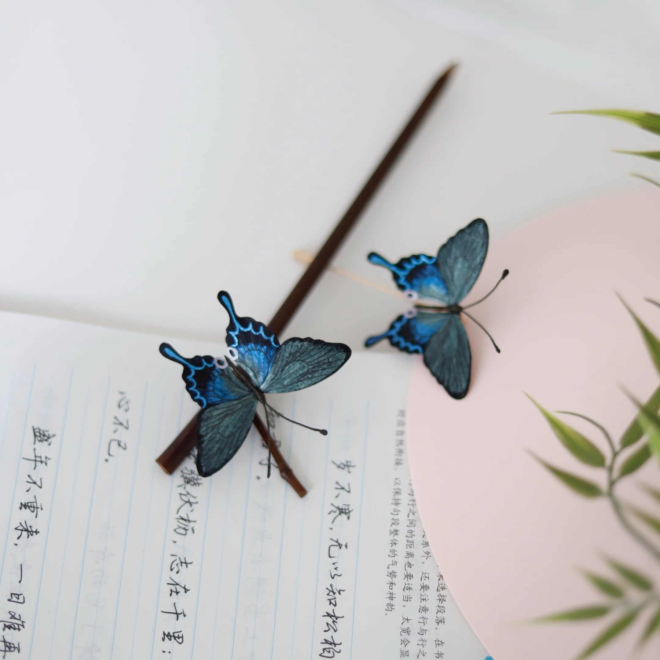 Intangible Cultural Heritage velvet flower brooch hairpin butterfly 1piece A1131