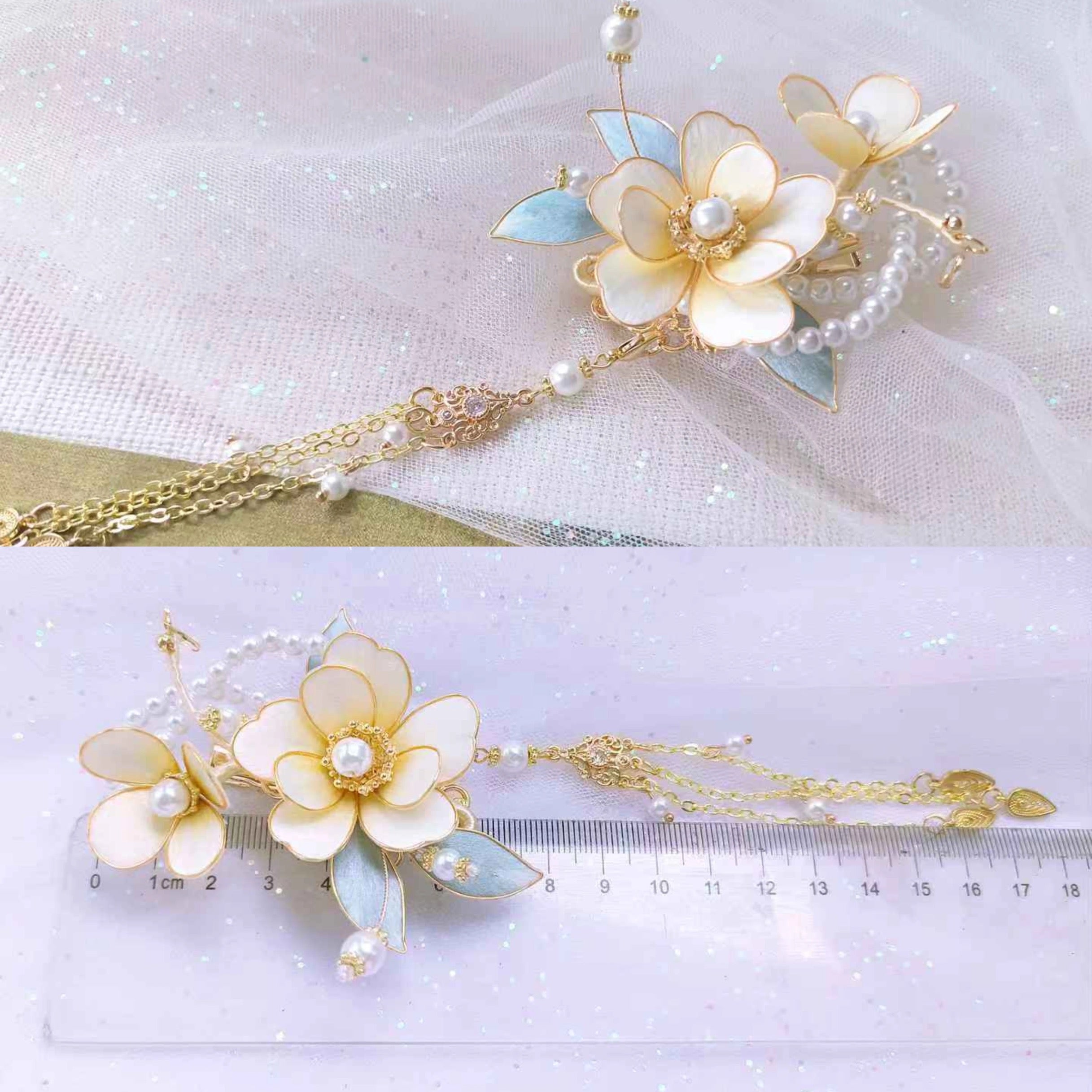 Intangible Cultural Heritage velvet flower hairclip headdress A1136