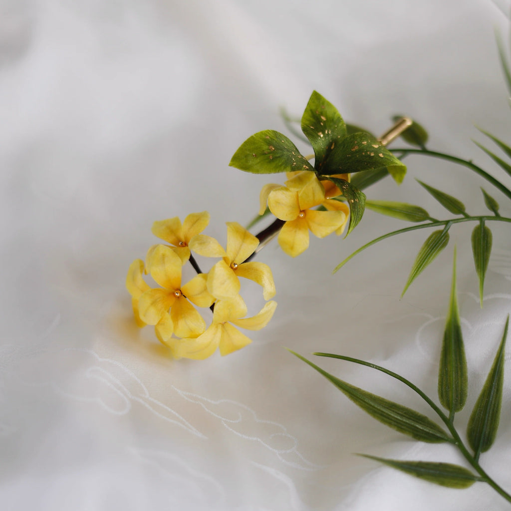 Intangible Cultural Heritage velvet flower brooch Rapeseed, hydrangea, osmanthus flowers A1167