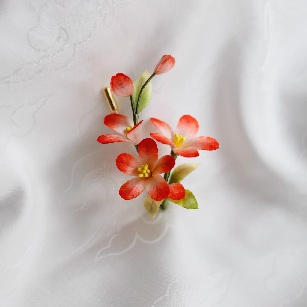 Intangible Cultural Heritage velvet flower brooch A1168