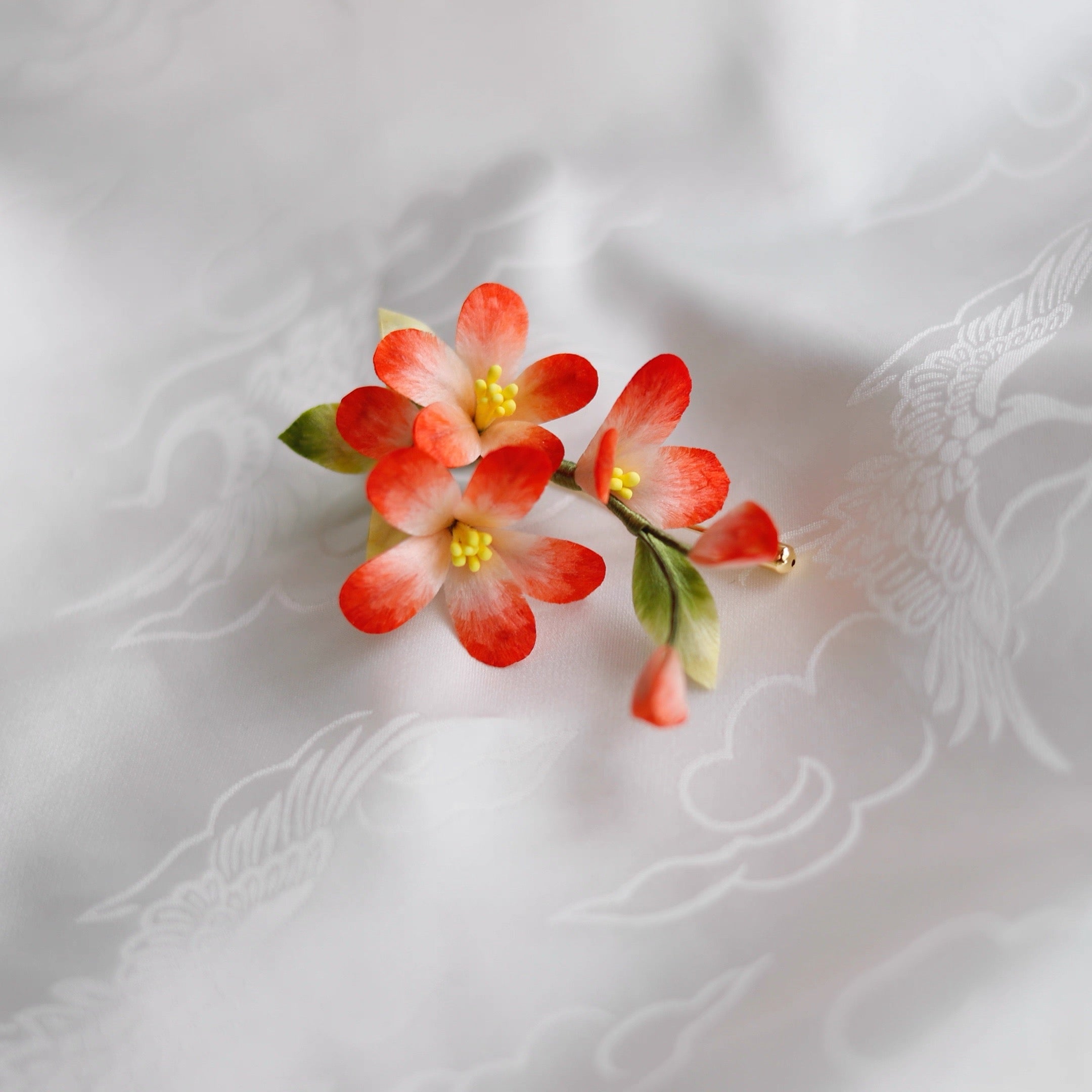 Intangible Cultural Heritage velvet flower brooch A1168