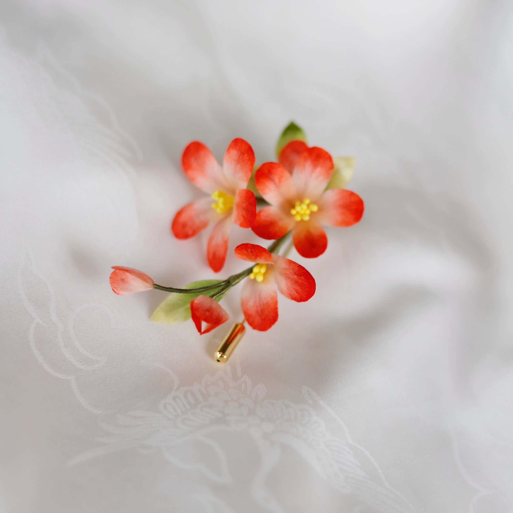 Intangible Cultural Heritage velvet flower brooch A1168