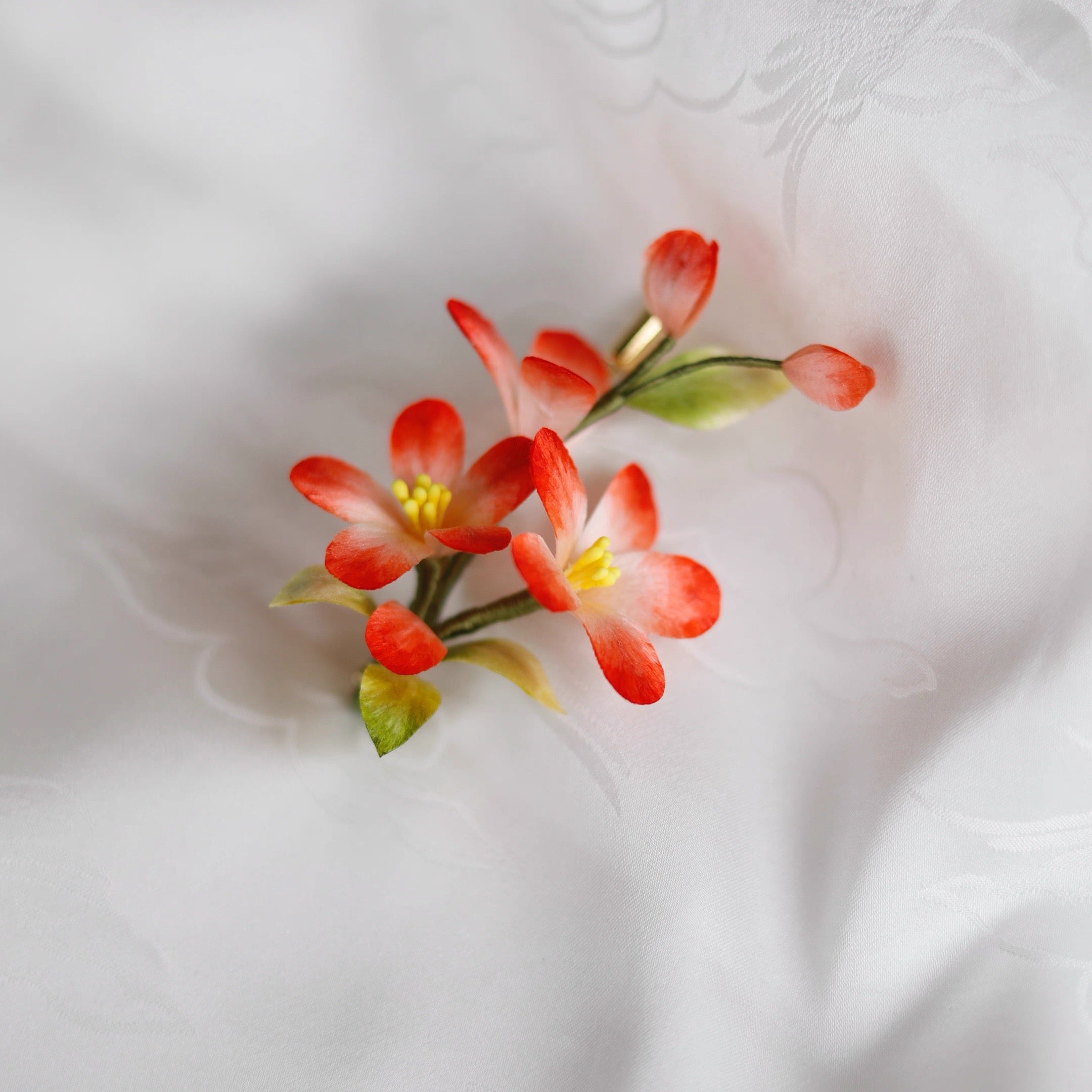 Intangible Cultural Heritage velvet flower brooch A1168