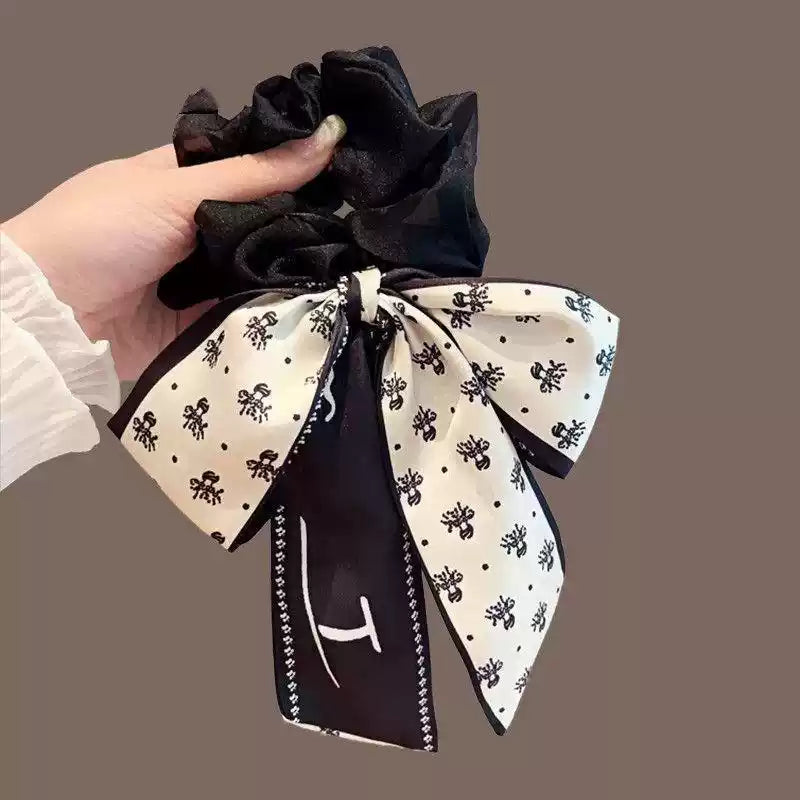 Butterfly bow headband for women 2025 new style ribbon headband, large headband, high-end hair tie, rubber band hair accessory