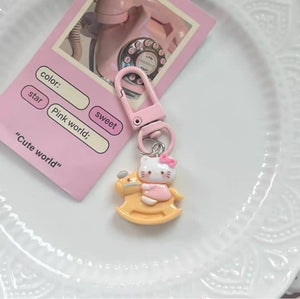 Cute Cartoon Cat Keychain New style Cat Bell Phone Pendant Bag Pendant Accessories