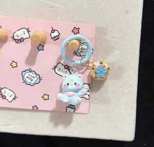 Cute Cartoon Cat Keychain New style Cat Bell Phone Pendant Bag Pendant Accessories