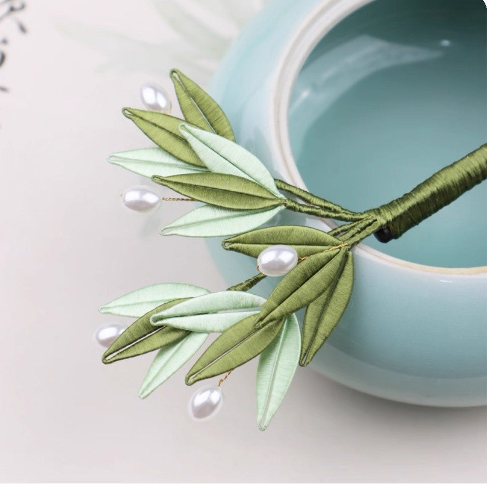 Handicraft hairpin brooch decoration mulberry silk thread wrapped flower DIY material kits A1009