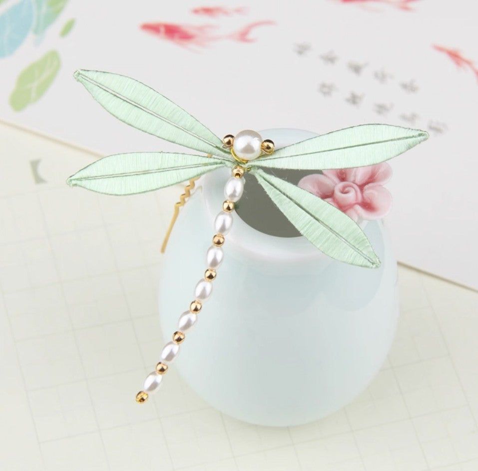 Handicraft hairpin brooch decoration mulberry silk thread wrapped flower DIY material kits A1010