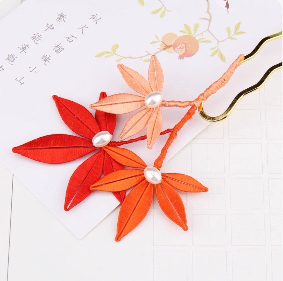Handicraft hairpin brooch decoration mulberry silk thread wrapped flower DIY material kits A1010