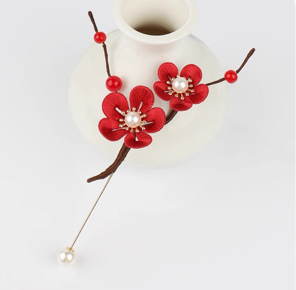 Handicraft hairpin brooch decoration mulberry silk thread wrapped flower DIY material kits A1010