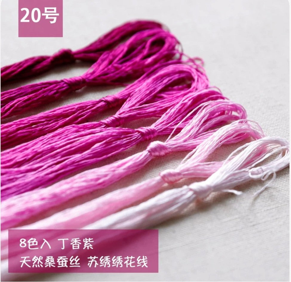 Common colors  100%mulberry silk,hand-dyed embroidery wrapping  flower thread A1016