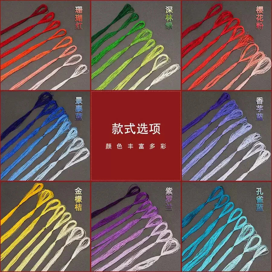 Common colors  100%mulberry silk,hand-dyed embroidery wrapping  flower thread A1016